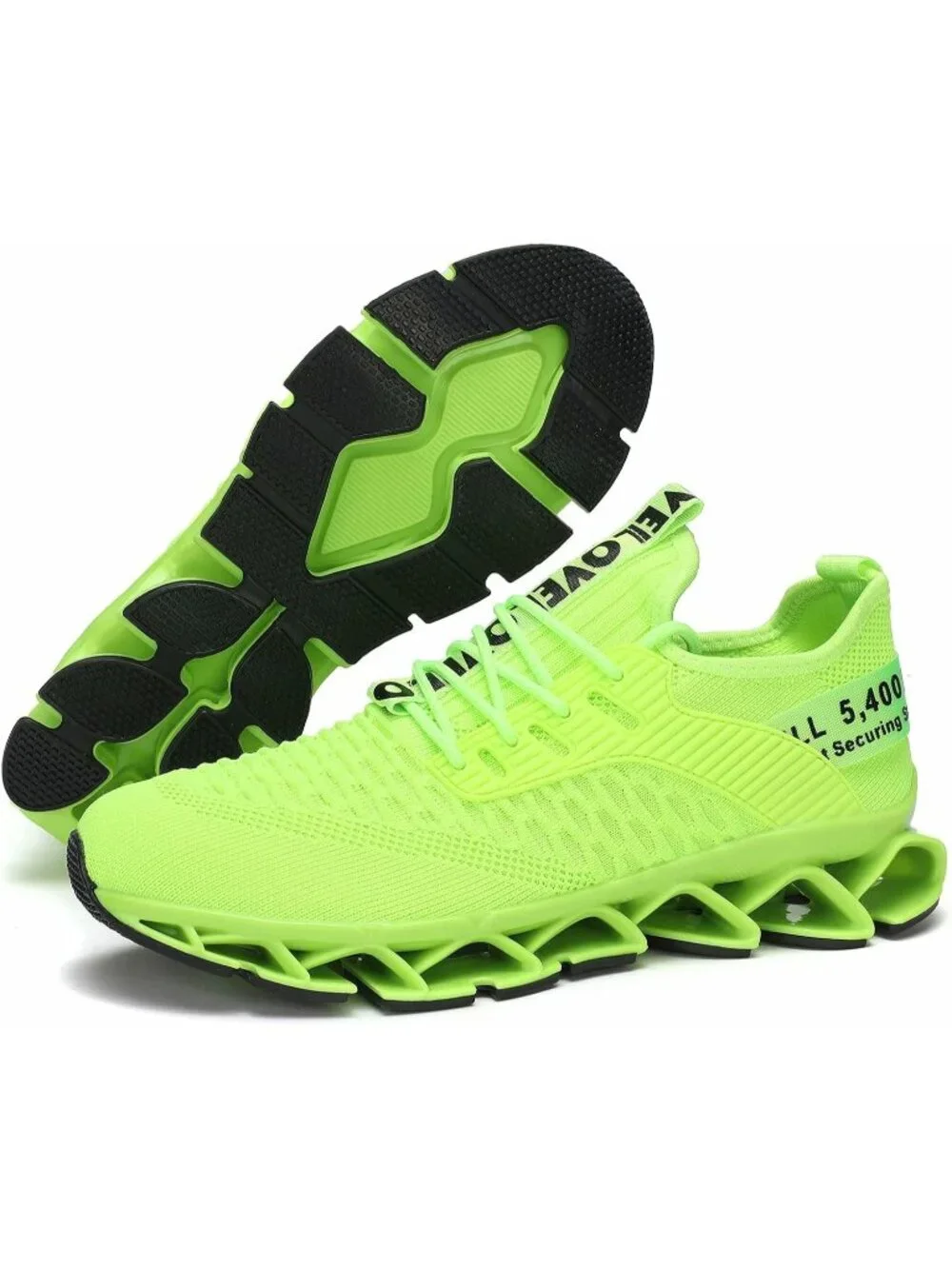 Women's Green Breathable Mesh Running Blade Non Slip Casual Basketball Shoes